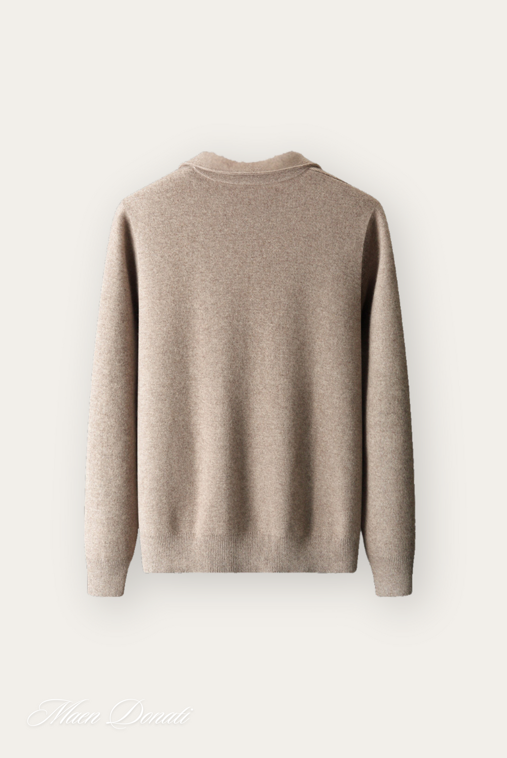 Warme Herren Strick-Polo-Weste mit Reißverschluss, perfekt für Herbst- & Wintermode.