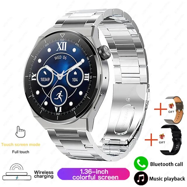 Herren Smartwatch in edler Geschenkbox; die perfekte Geschenkidee für Männer, die Technik & Stil lieben.
