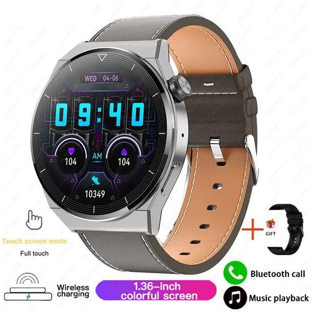 Herren Smartwatch im Wasser; wasserdichtes Design ermöglicht Schwimmen & Duschen ohne die Uhr abzunehmen.