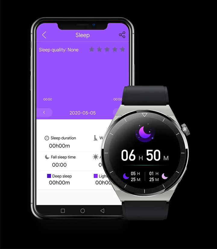 Komfortable Herren Smartwatch mit klarer Bluetooth Anruffunktion direkt am Handgelenk; bleib jederzeit verbunden.