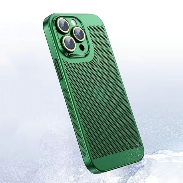 Rückansicht einer minimalistischen iPhone Hülle, betont den Schutz und das Design des Smartphones.