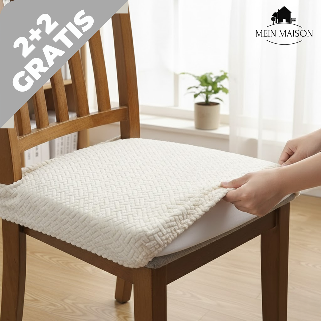 Stilvolle Jacquard Stuhlhussen aus elastischem Polyester für Esszimmer, perfekt als Möbelschutz & Dekoration.