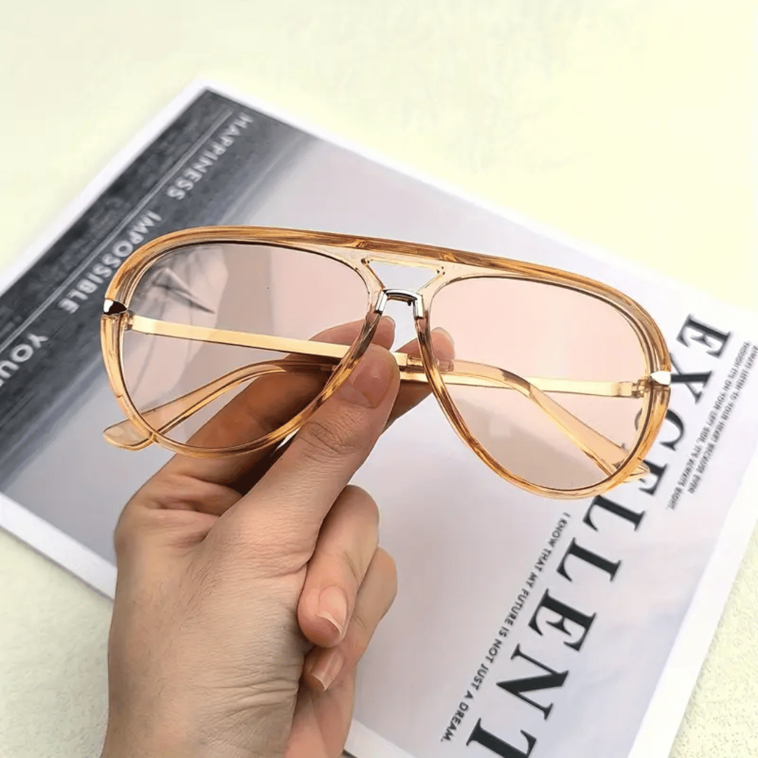 Modische Piloten-Sonnenbrille für den Sommer. Unisex-Design mit UV-Schutz; ein klassisches Accessoire für Herren & Damen.