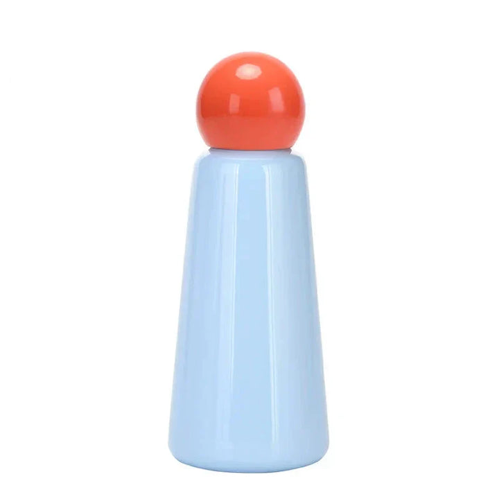 Edelstahl Trinkflasche 500ml, zweifarbig. Kompakte Isolierflasche für Sporttasche oder Rucksack.