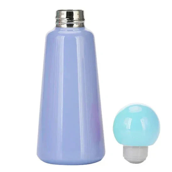 Praktische 500ml Wasserflasche, zweifarbiges Edelstahl. Ideal für Sport, Reise oder tägliche Nutzung.