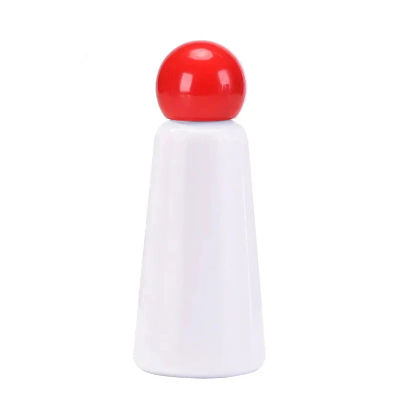 Moderne 500ml Wasserflasche aus Edelstahl, zweifarbig, mit Schraubverschluss. Für Büro & Alltag.