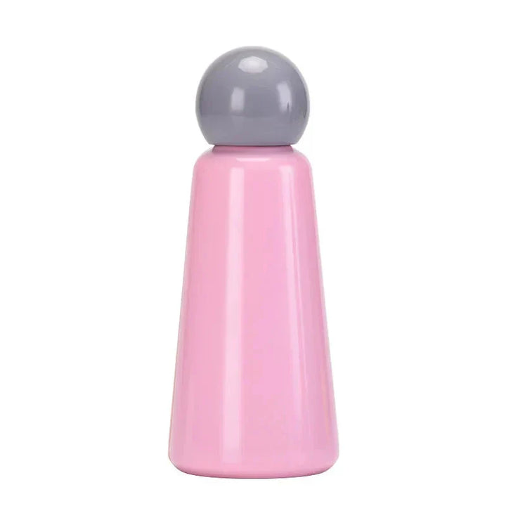 Kompakte 500ml Edelstahlflasche, zweifarbig. Praktische Isolierflasche für Arbeit und Freizeit.