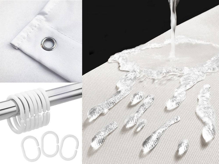 Moderner hellgrüner Duschvorhang, wasserabweisend, pflegeleichtes Badtextil. Stilvolles Accessoire für Ihr Badezimmer.