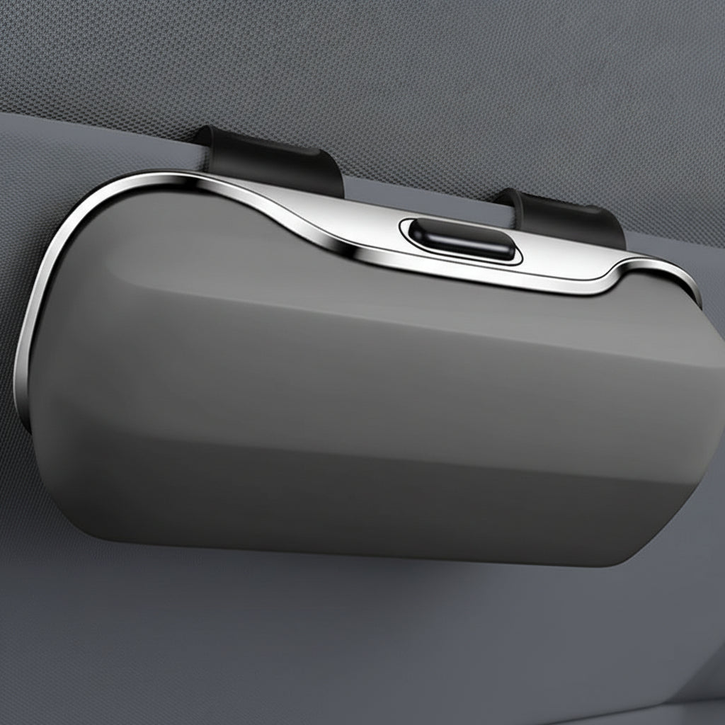 Schützendes Sonnenbrillenetui für Auto, robuster Brillenhalter zur sicheren Aufbewahrung der Brille.