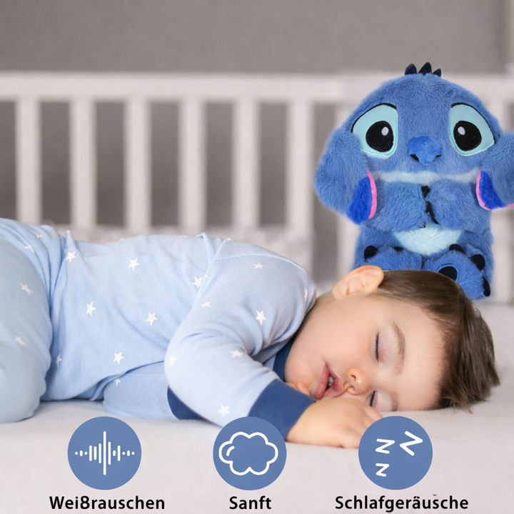 Stitch Figur als Geschenk für Kinder: Kuscheltier, Nachtlicht & Einschlafhilfe in einem.