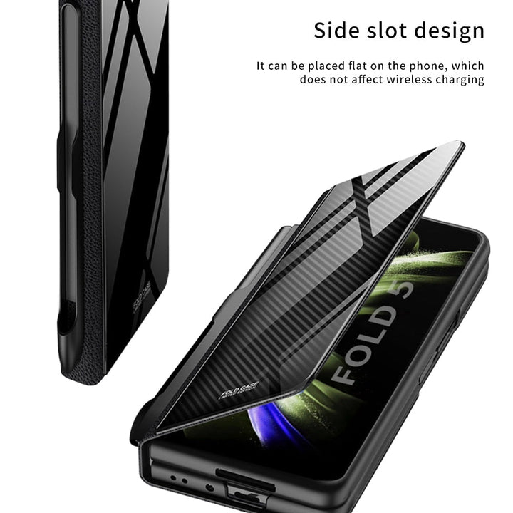 Stoßfeste Handyhülle für Samsung Galaxy Z Fold 5/4 mit Ständer und Kartenfach.