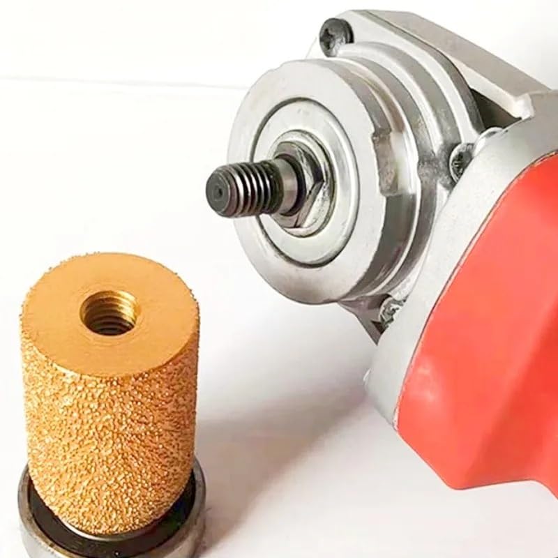 Detailaufnahme des StoneEdge Pro Schleifaufsatzes für Winkelschleifer, ideal zum Polieren von Quarzstein.