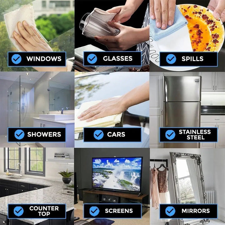 Streifenfreie Mikrofaser-Putztücher für Küche, Bad & Haushalt. Ideale Fensterreinigung & Spiegelglanz.
