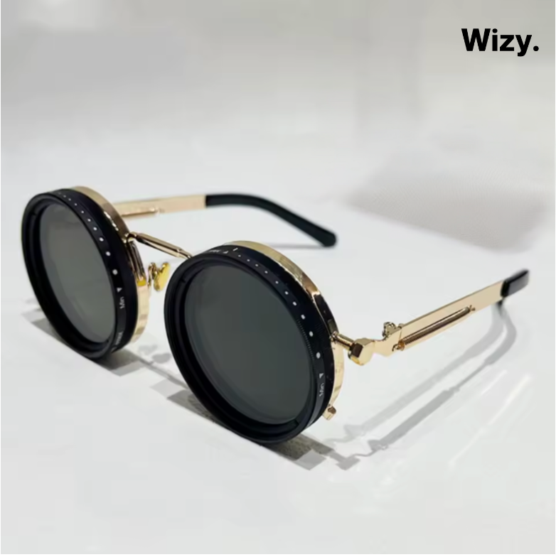 Stylische Unisex Sonnenbrille für den Sommer, UV400 Augenschutz, schwarz-silber. Modisches Statement.