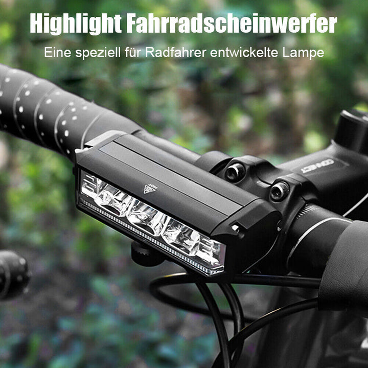 Wiederaufladbares LED-Fahrradlicht mit USB-Anschluss, superhell & wasserdicht. Ideales Fahrradzubehör für Damen/Herren.