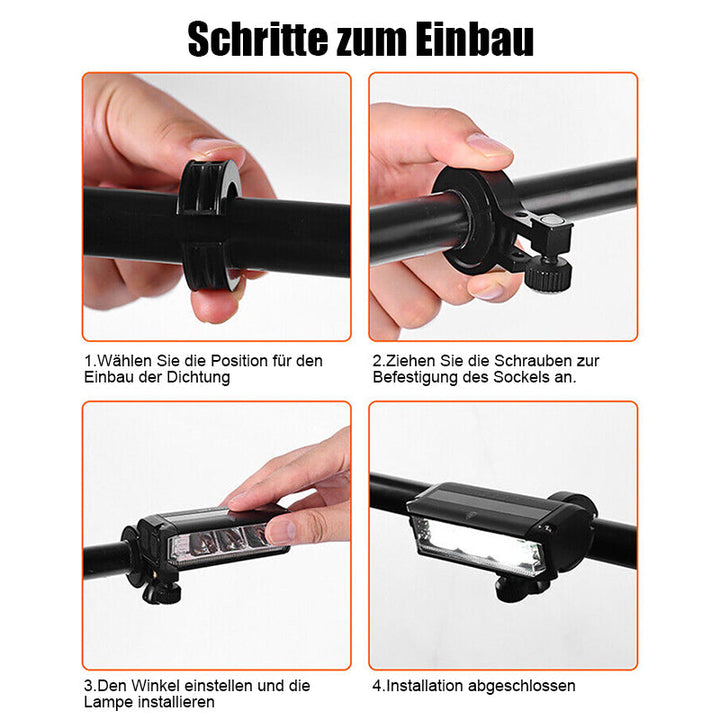 Vielseitiges Unisex Fahrradlicht, superhell & wasserdicht. Zuverlässige LED-Fahrradbeleuchtung für sichere Fahrten.