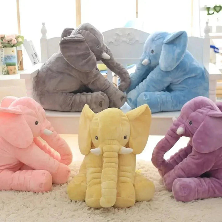 Komfortables Elefant Dekokissen, superweich. Vielseitiges Plüschtier & Kinderspielzeug als Geschenkidee.