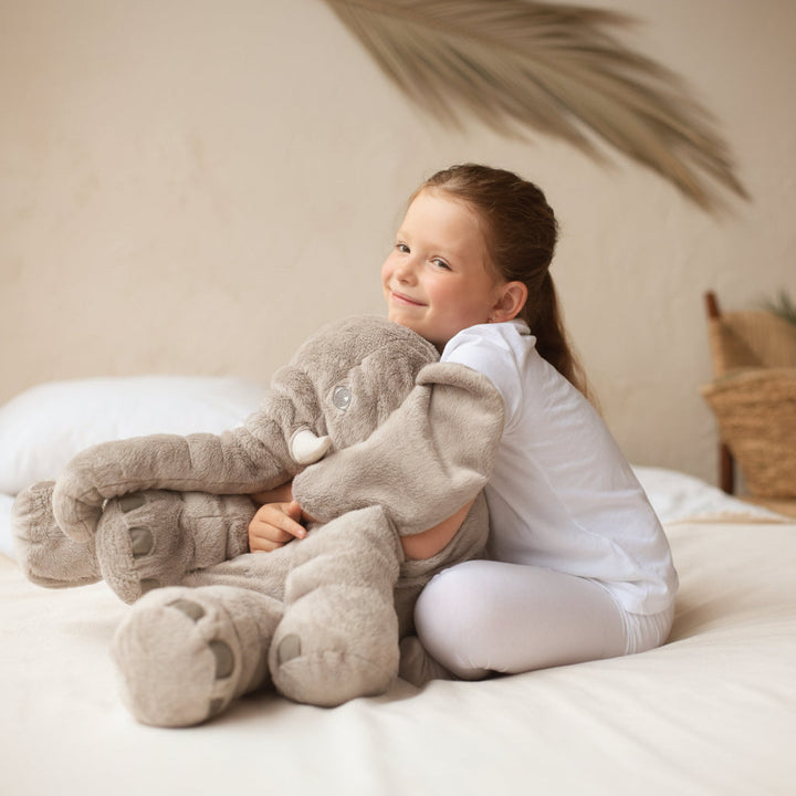 Niedliches Elefant Kuschelkissen, superweich, perfekte Geschenkidee für Babys & Kinderzimmer.