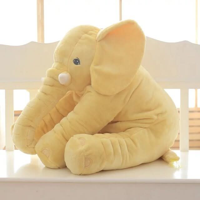 Großer Elefant als Kuschelkissen, superweich. Gemütliches Plüschtier und Babykissen für das Kinderzimmer.