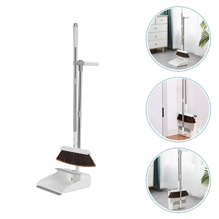 Vielseitige SweepEase Kehrgarnitur für Innen & Außen. Effiziente Reinigung im Haushalt & Garten mit diesem Besen Set.