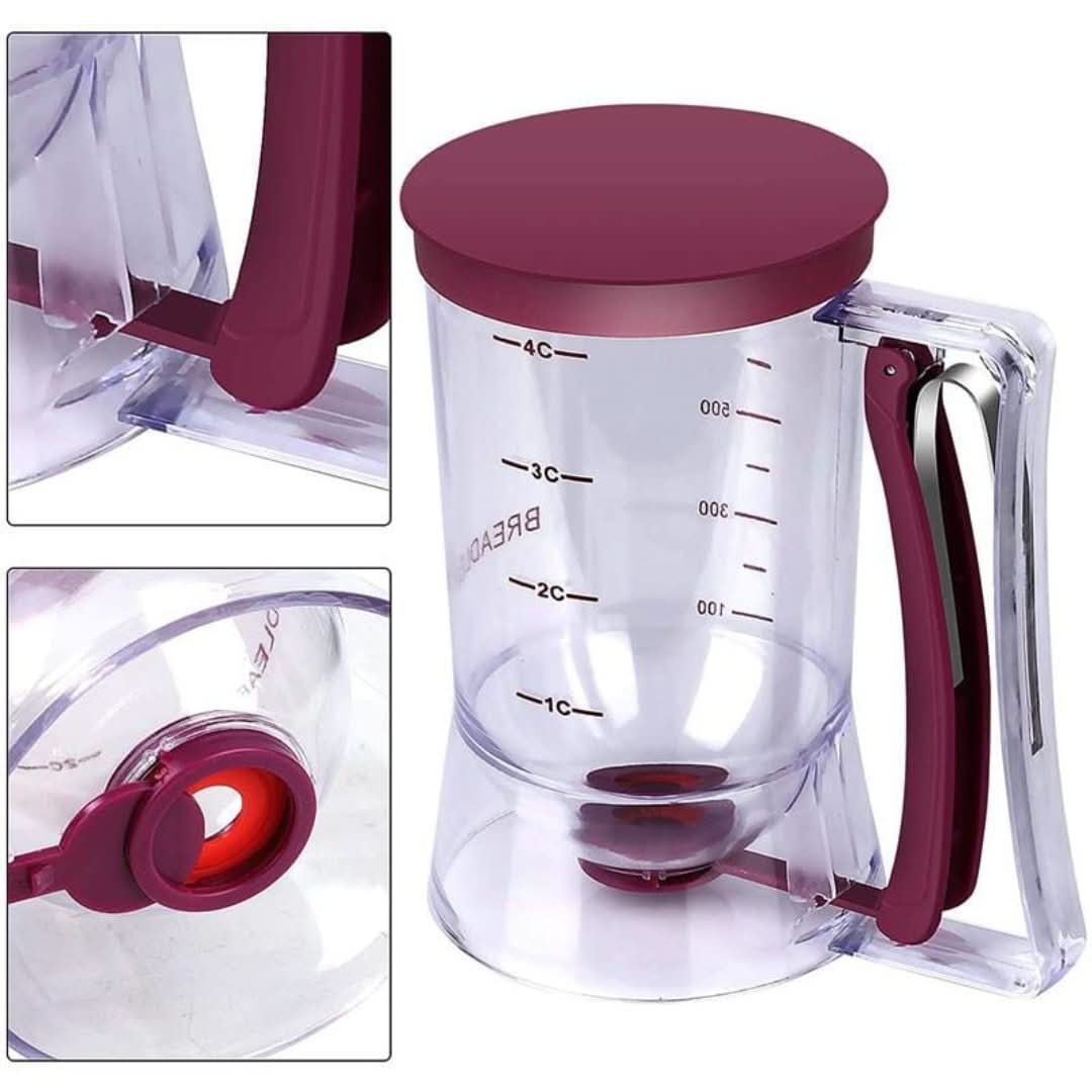 Detailansicht: Ergonomischer Teigspender mit Dosierfunktion für Teig, Backen leicht gemacht.