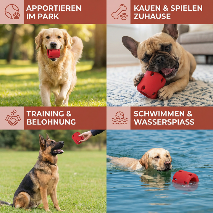 Welpenfreundliches Tennis-Taumel Hundespielzeug, ideal zum Kauen und Spielen.