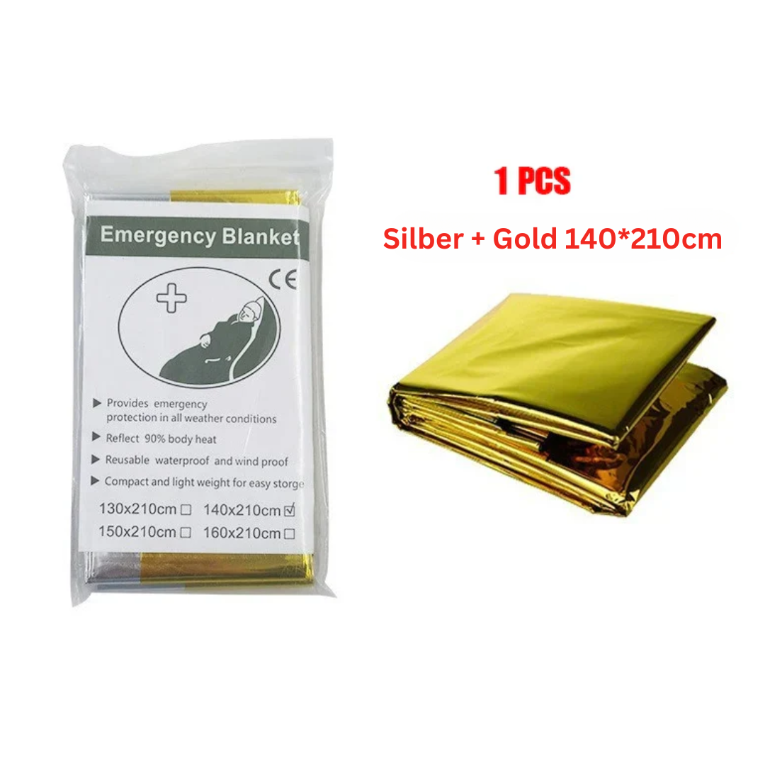 Unisex ThermaShield Notfall-Poncho, vielseitige Notfalldecke für Outdoor-Aktivitäten & Überleben.