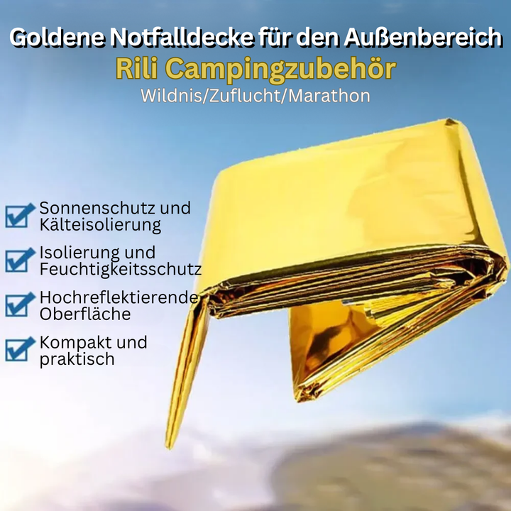 Wärmender ThermaShield Isolationsponcho, multifunktionale Notfalldecke für zuverlässigen Kälteschutz.