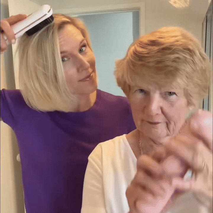 Ergonomische Stylingbürste für kurzes Haar. Ermöglicht einfaches Volumen-Styling und Glanz.