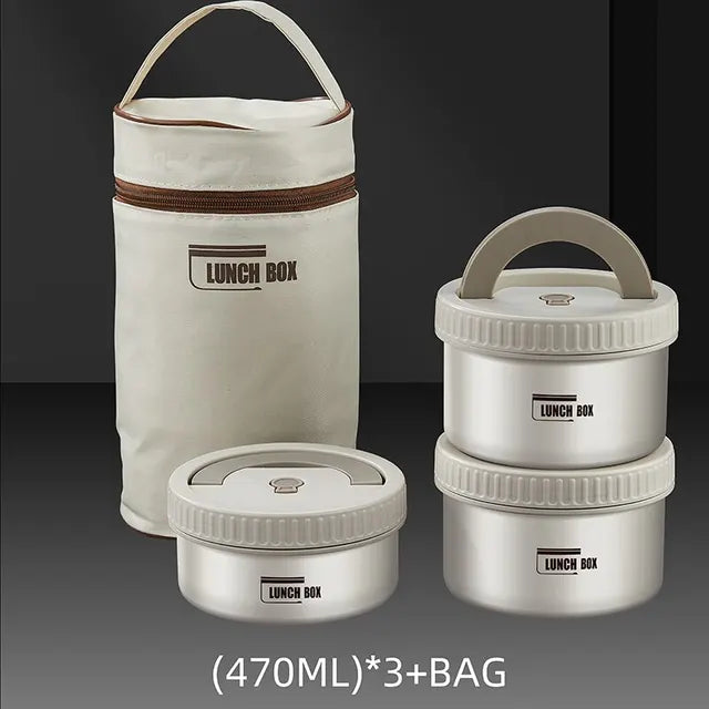 Thermo Lunchbox Set für Kinder und Erwachsene; hält Essen warm/kalt, perfekt für Schule, Arbeit, Ausflüge.