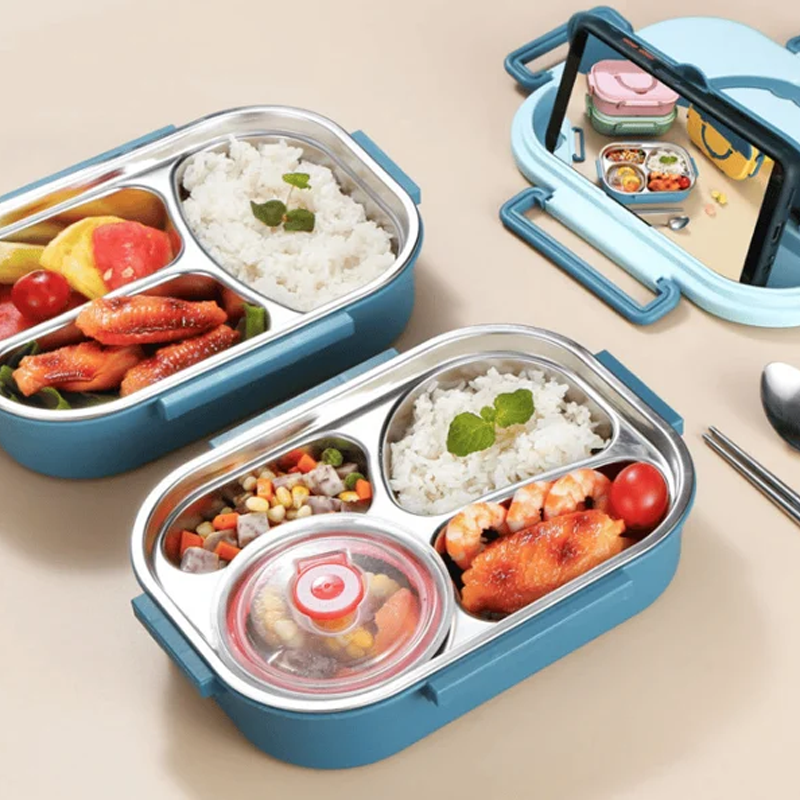Dichter Verschluss der ThermoBox, garantiert frisches & warmes Essen als Brotdose & Lunchbox.