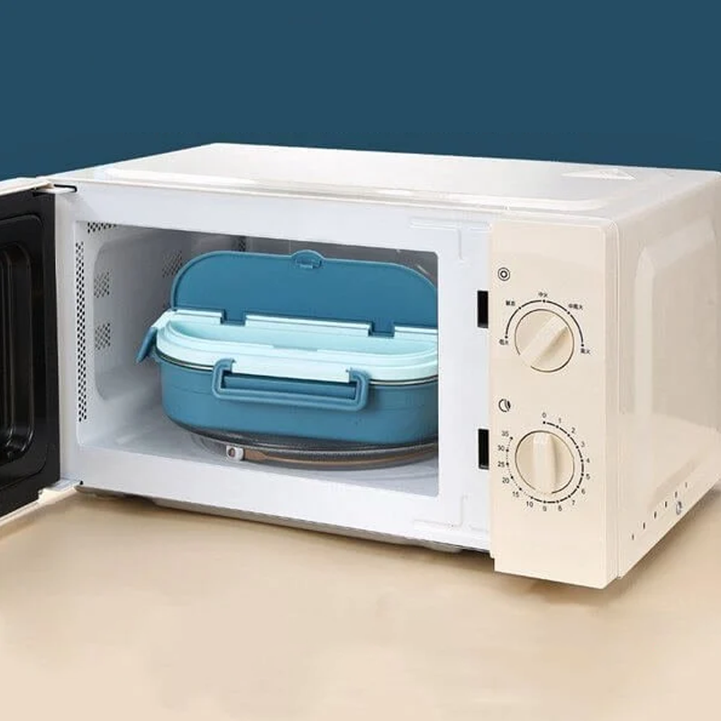Leere, saubere ThermoBox Frischhaltebox, bereit für Ihre warmen oder frischen Mahlzeiten unterwegs.