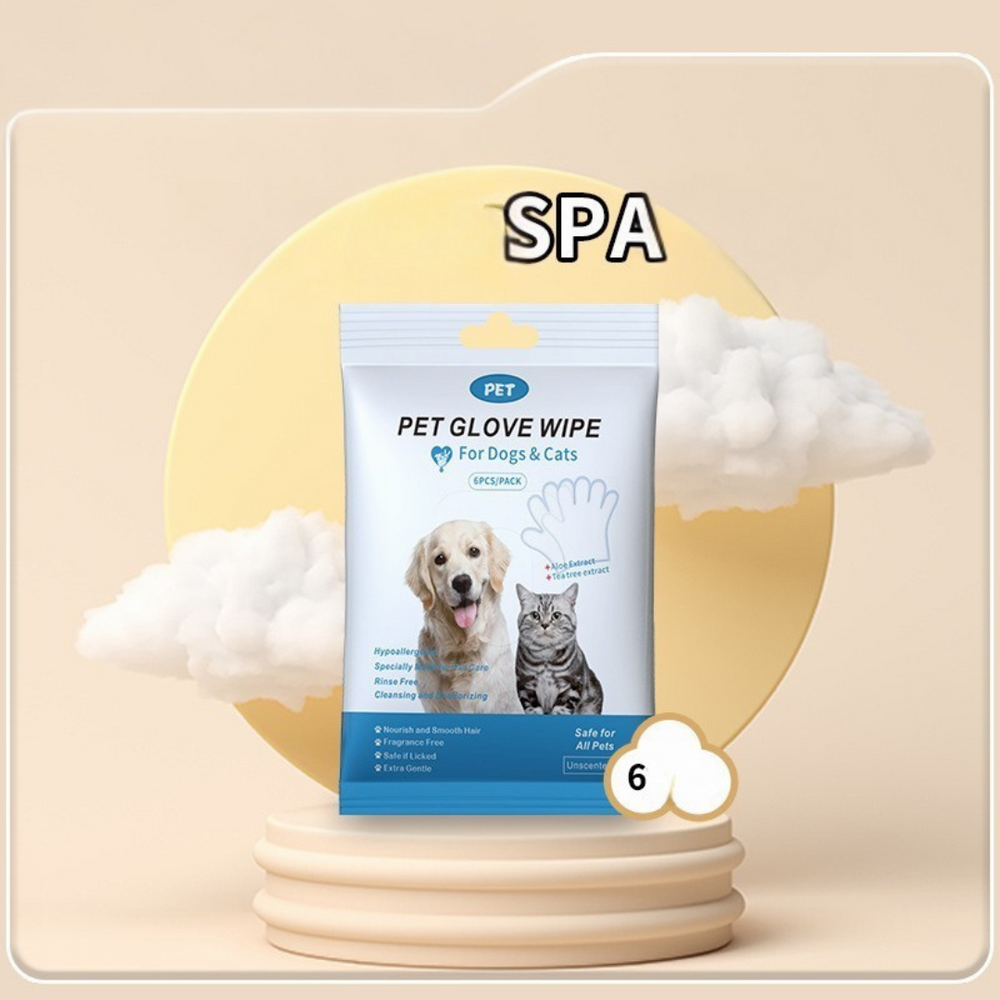 Handschuhtücher zur Schnellreinigung von Haustierfell. Ideal für Hundepflege, Katzenpflege & Geruchsentfernung unterwegs.