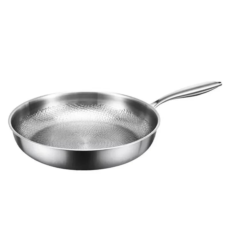 Gesunde Küche leicht gemacht mit dieser antihaftbeschichteten Titan-Bratpfanne, induktionsgeeignet.
