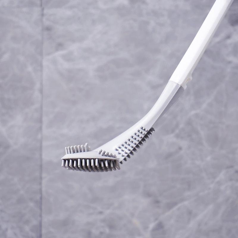 Kratzfreie WC-Bürste mit flexiblem Dreieckkopf; schonende und effektive Reinigung für Ihre Toilette.