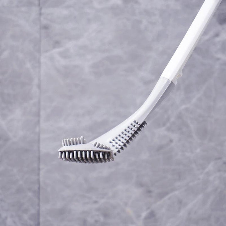 Kratzfreie WC-Bürste mit flexiblem Dreieckkopf; schonende und effektive Reinigung für Ihre Toilette.