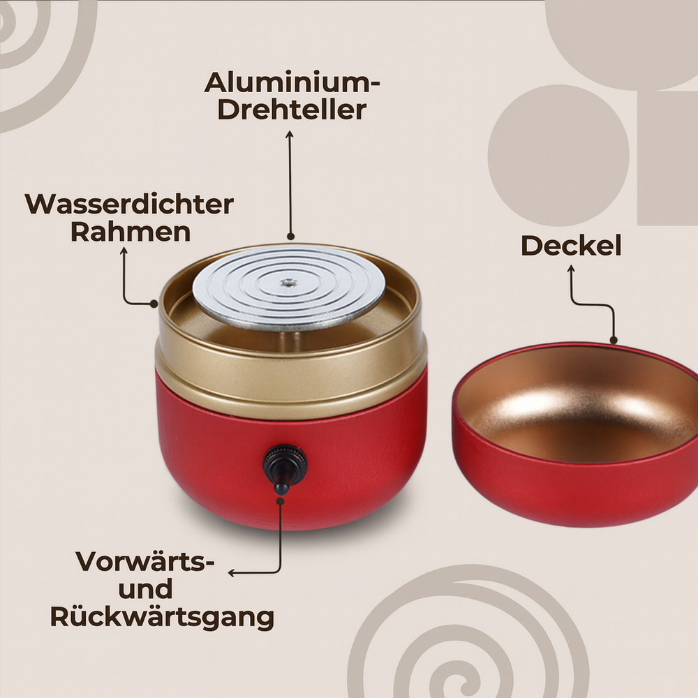 Kreative TonMeister Mini-Töpferscheibe für Kinder und DIY-Projekte; einfaches Töpfern lernen mit Ton und Keramik.