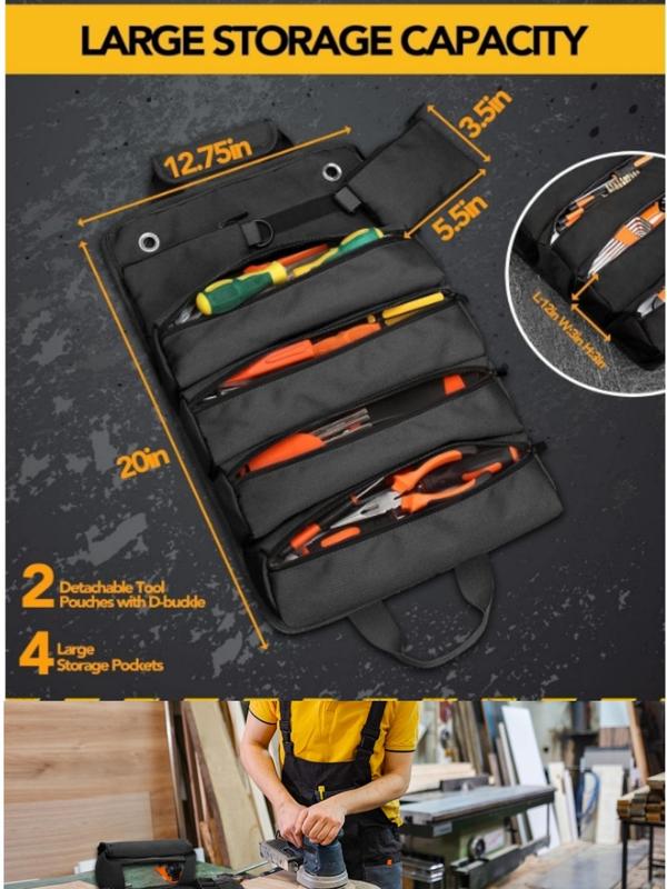 Portable Werkzeugtasche für Handwerker, bietet schnelle Organisation und Zugriff auf Werkzeuge.
