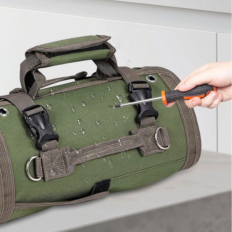 Handwerker-Werkzeugtasche mit verstärkten Tragegriffen für einfachen Transport & Komfort.