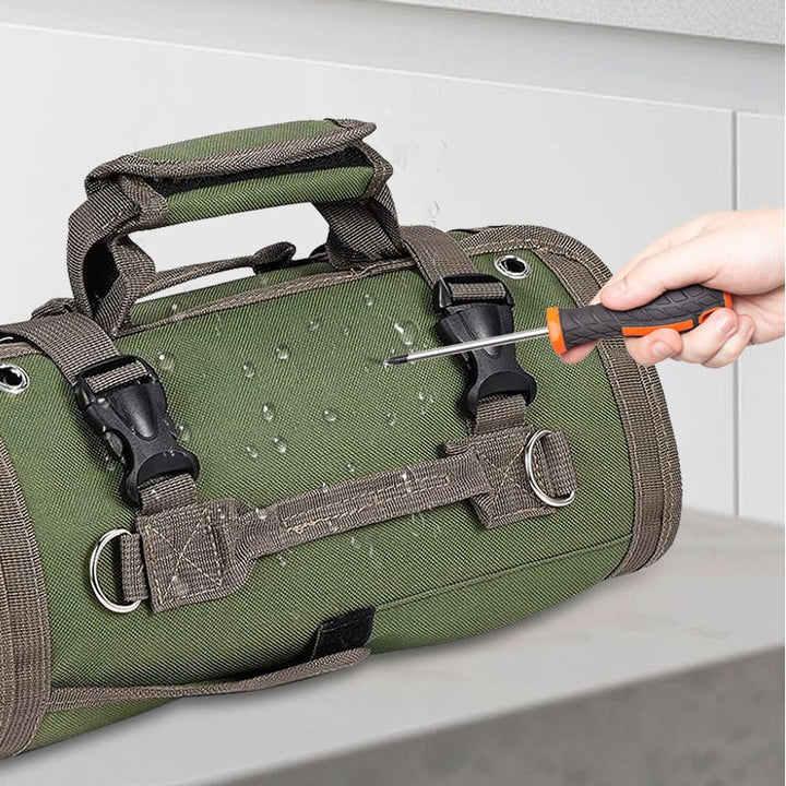 Handwerker-Werkzeugtasche mit verstärkten Tragegriffen für einfachen Transport & Komfort.