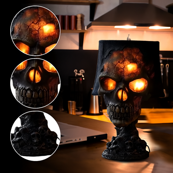 Geschenkidee: Coole Totenkopf Lavalampe für eine besondere Gamingzimmer- oder Schlafzimmer-Atmosphäre.