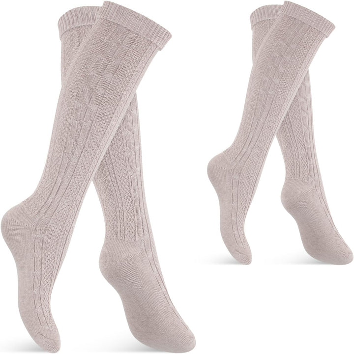 Trachtenstrümpfe 2er-Pack für Damen & Herren. Klassische Kniestrümpfe, bequem für Oktoberfest & Volksfest.