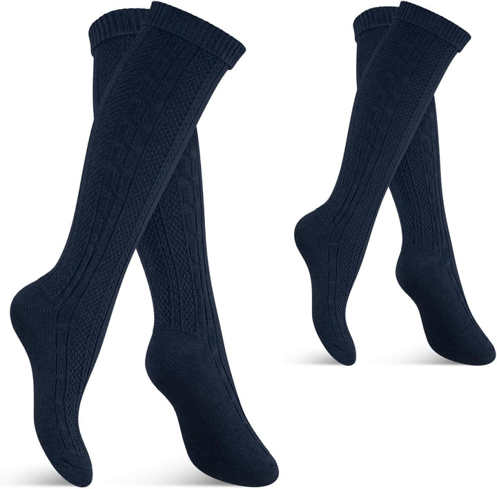 Gestrickte Trachtenstrümpfe (2er-Pack) für Damen & Herren, komfortabel & stilvoll für jede Trachtenveranstaltung.