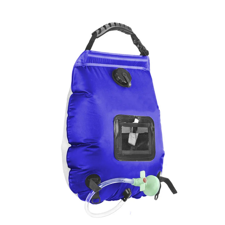 Unisex tragbare Solardusche 20L für Camper. Ideal für sauberes, warmes Wasser nach Wanderungen & Sport.