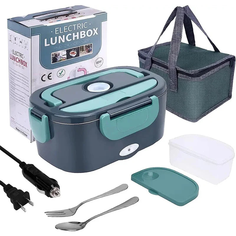 Leistungsstarker 60W Essenswärmer in kompakter elektrischer Lunchbox (1,5L) für stets warme Mahlzeiten.