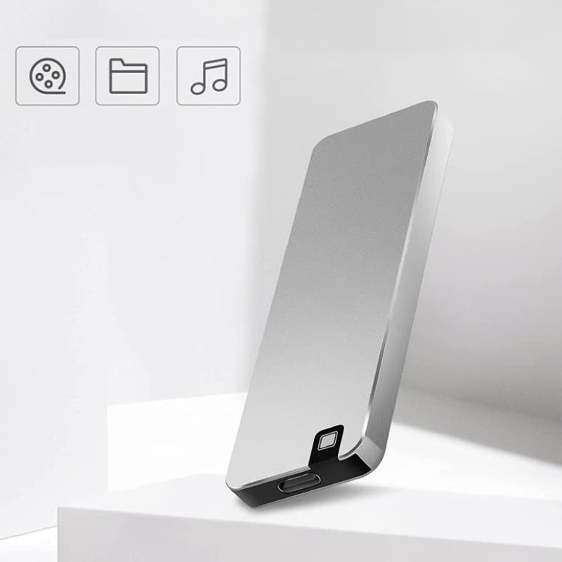 Elegante externe SSD aus Aluminium; schneller, zuverlässiger mobiler Datenspeicher für Technik-Enthusiasten.
