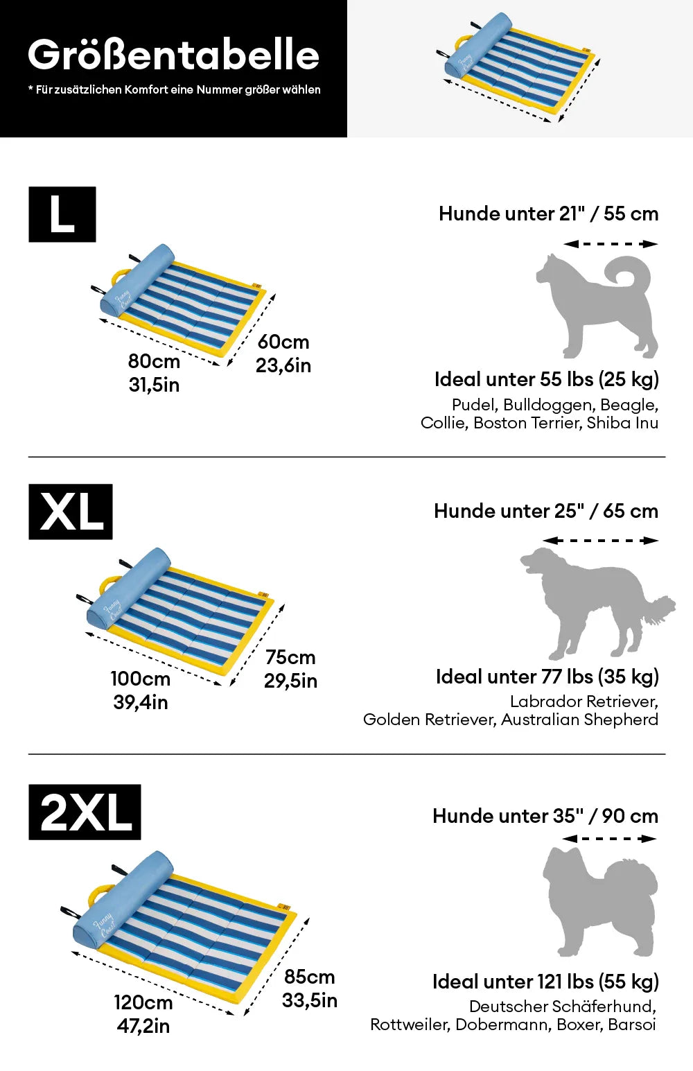 Sommerliches Hundezubehör: Eine Kühlmatte bietet Ihrem Vierbeiner sofortige Abkühlung & Erleichterung.
