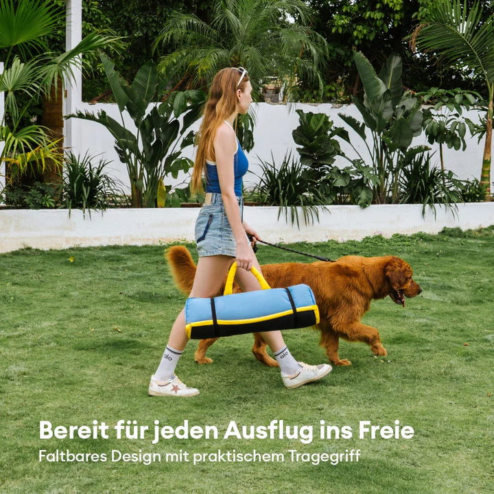 Kühlmatte für den Kofferraum, sichert Hunden Komfort & Abkühlung während langer Autofahrten.