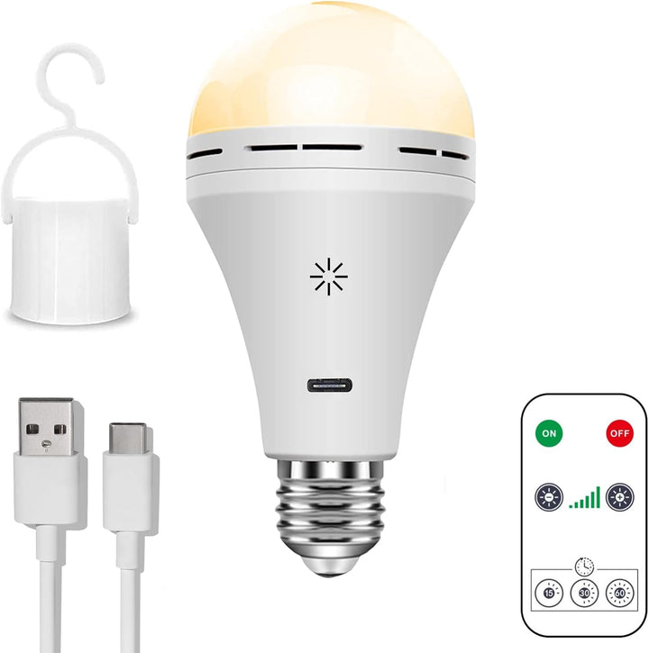 Dimmbare Luxaro LED Tischlampe mit Touch & Fernbedienung, kabellos & USB aufladbar für gemütliches Licht.