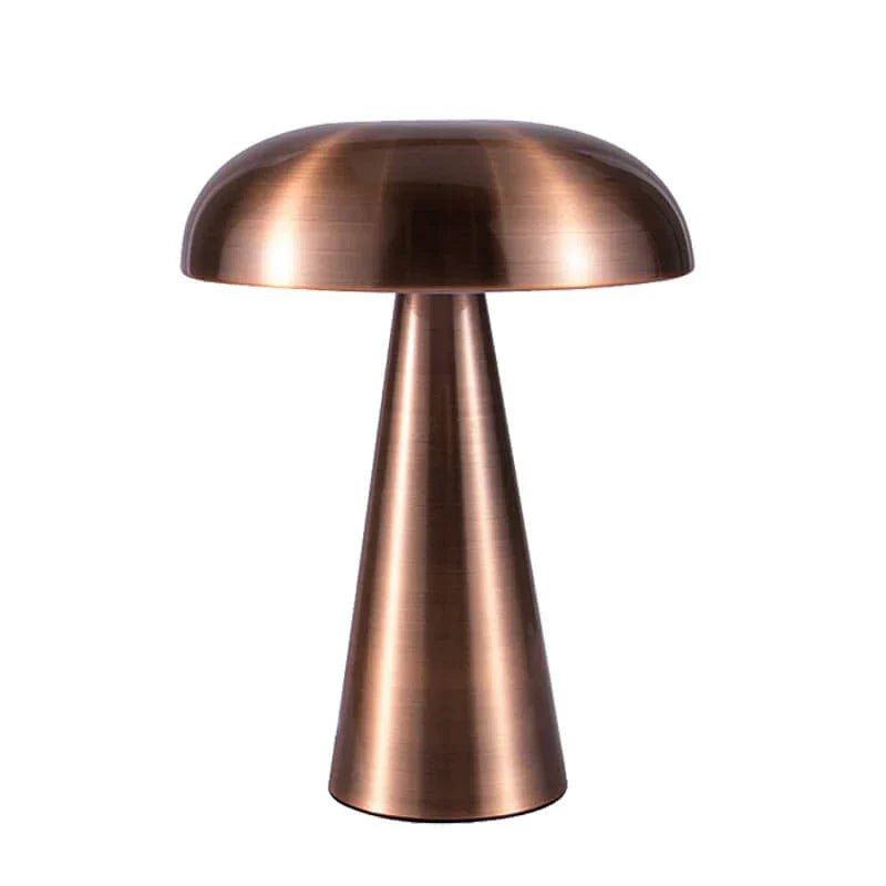 Moderne Akku LED Tischlampe, dimmbar, tragbar, bronze, ideal als Dekolampe für gemütliche Abende im Wohnzimmer.